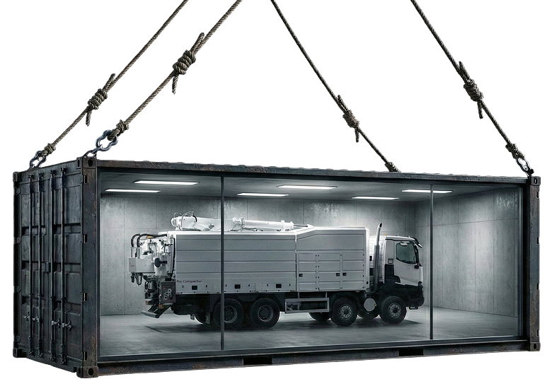 Custom Vehicle in Container